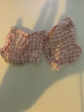 Delicate Pink Checkered Drop Earrings
